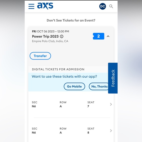 POWERTRIP 2023 Grandstand tickets for 2. Elevated so you can see everything! - Picture 6 of 7